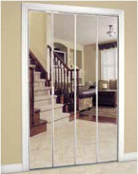 Steel Framed Bi-fold Mirror Door