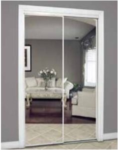 Steel Framed Bottom Roll Mirror Door